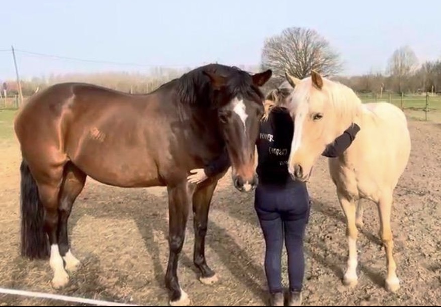 Katrien tussen Popje en Joy